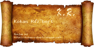 Kokas Róbert névjegykártya
